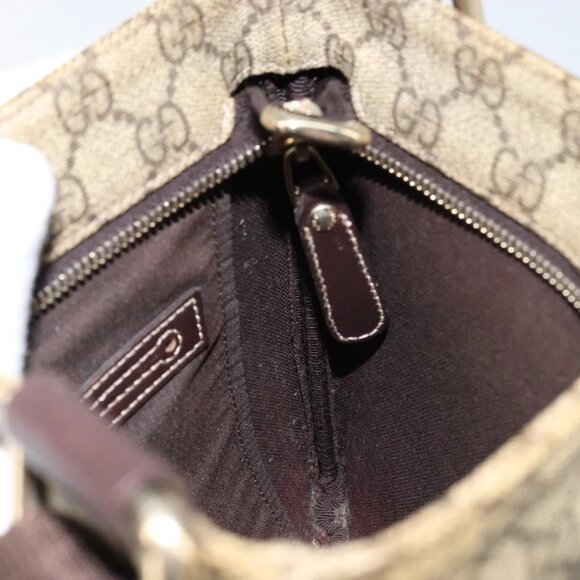 GUCCI GG Supreme Shoulder Bag PVC Beige Gold 201538 Auth yk19709 - Picture 12 of 16